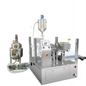 Automatické předpřipravené těsnící balení sáčků s plnicím pístem pro kapalinu a pastu