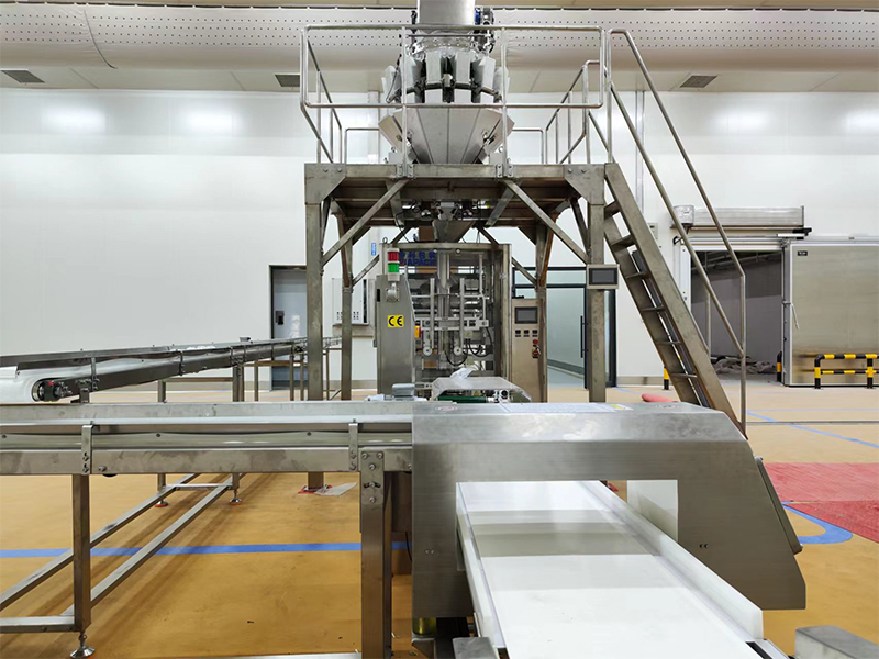 automatický balicí stroj na mražené potraviny.6