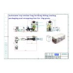 Automatický sáček s plochým dnem s horním samolepícím sáčkem tvořící náplň těsnící balicí linku na balení je na objednávku našeho klienta